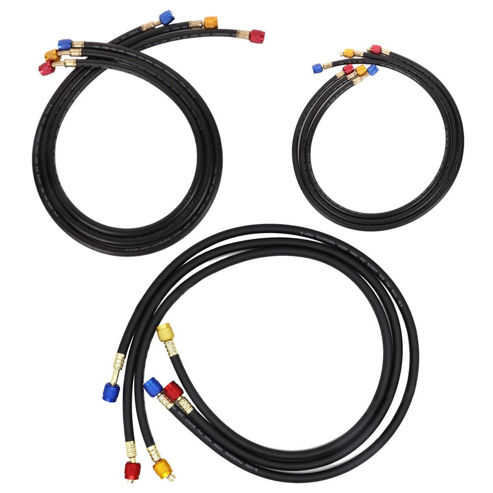 HVAC Charging Hose Kit For Air Condition Refrigerant Charging Strong Sealing Car Fluorinated Refrigerant Pipe For Mini Trucks