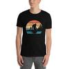 Funny Sasquach Fishing Retro Vintage Colors Bigfoot Fishing T-Shirt Unisex T-Shirt