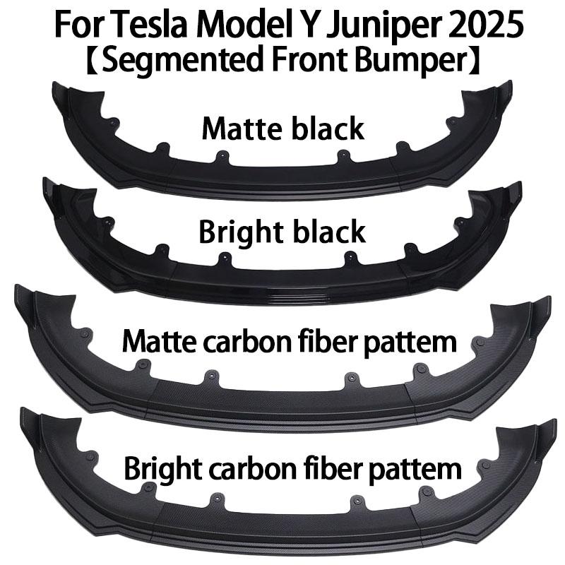 For New Tesla Model Y Juniper Launch 2025+ Front Bumper Front Lip Front Shovel Kit Sedan Body Spoiler Splitter Chin Guard Kit