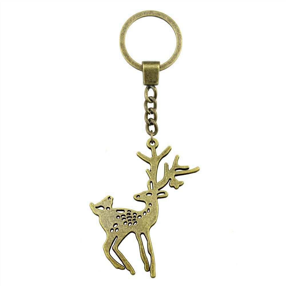 Christmas Snowman Charm Keychain Winter Holiday Key Ring 30mm Ring
