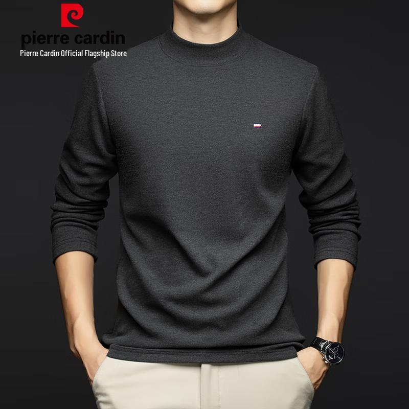 Pierre Cardin Men's Thermal Mock Neck Long Sleeve T-Shirt