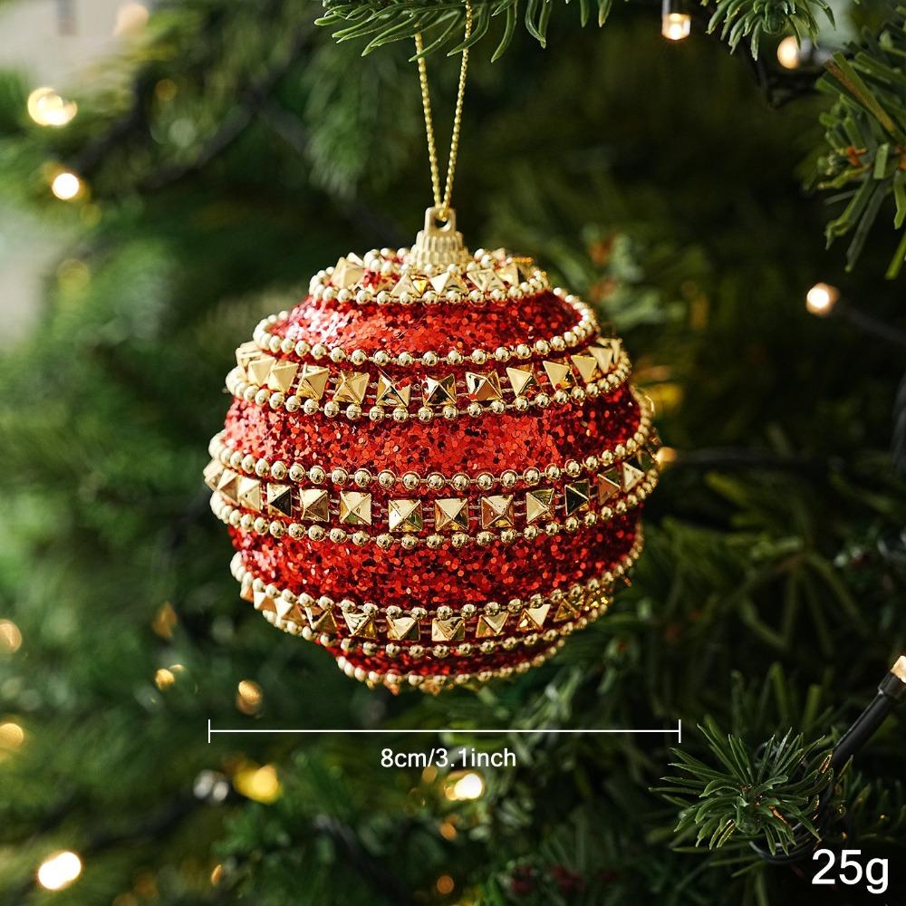 Foam Christmas Ornament Powder Coated Ball Foam Ball Pendant Xmas Bauble  Holiday Party Decor