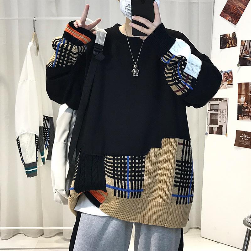 

Осенние и зимние свитера для мужчин, модные и персонализированные укороченные свитера, зимние утепленные топы, новые повседневные куртки XL