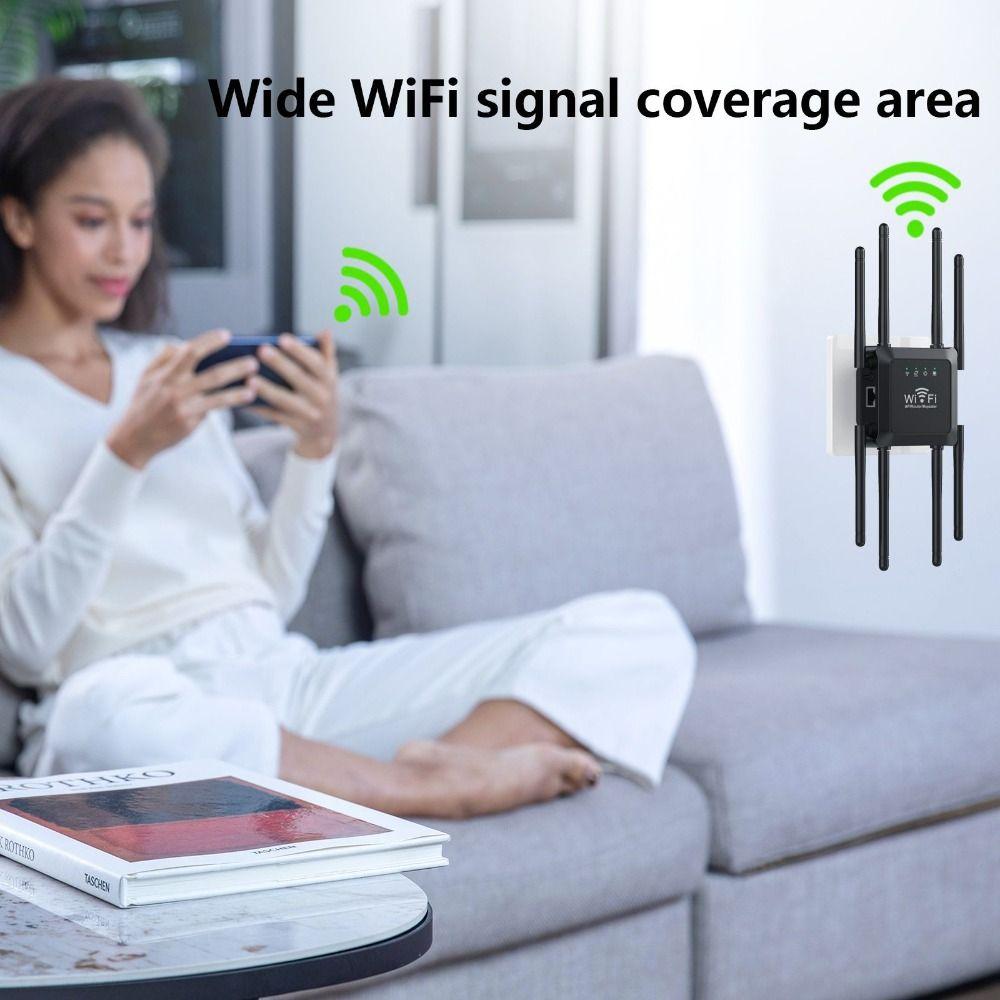 8-Antenna WiFi Extender Signal Amplification Signal Router Portable Wireless Repeater Home