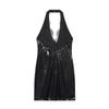 2025 Fashion Sequin Halter Neck Dress for Women - European and American Style