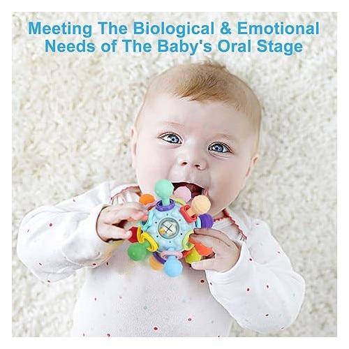 Baby Toys 0-6 Months Interactive Visual Cognitive Stimulation BPA-Free Blue Adorable Design