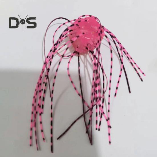 10 Pz 1.4CM/4G Esche Morbide a Dadi con Gonnellino Affondamento Lento Colorate PVC Artificiali Esche a Dadi Accessori per Pesca Acqua Dolce Acqua Salata Spigola Pesce Gatto