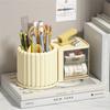 Large Capacity Rotating Pen Holder Desktop Drawer Makeup Organizer Stationery Box Case School Office Desk Storage Shelf