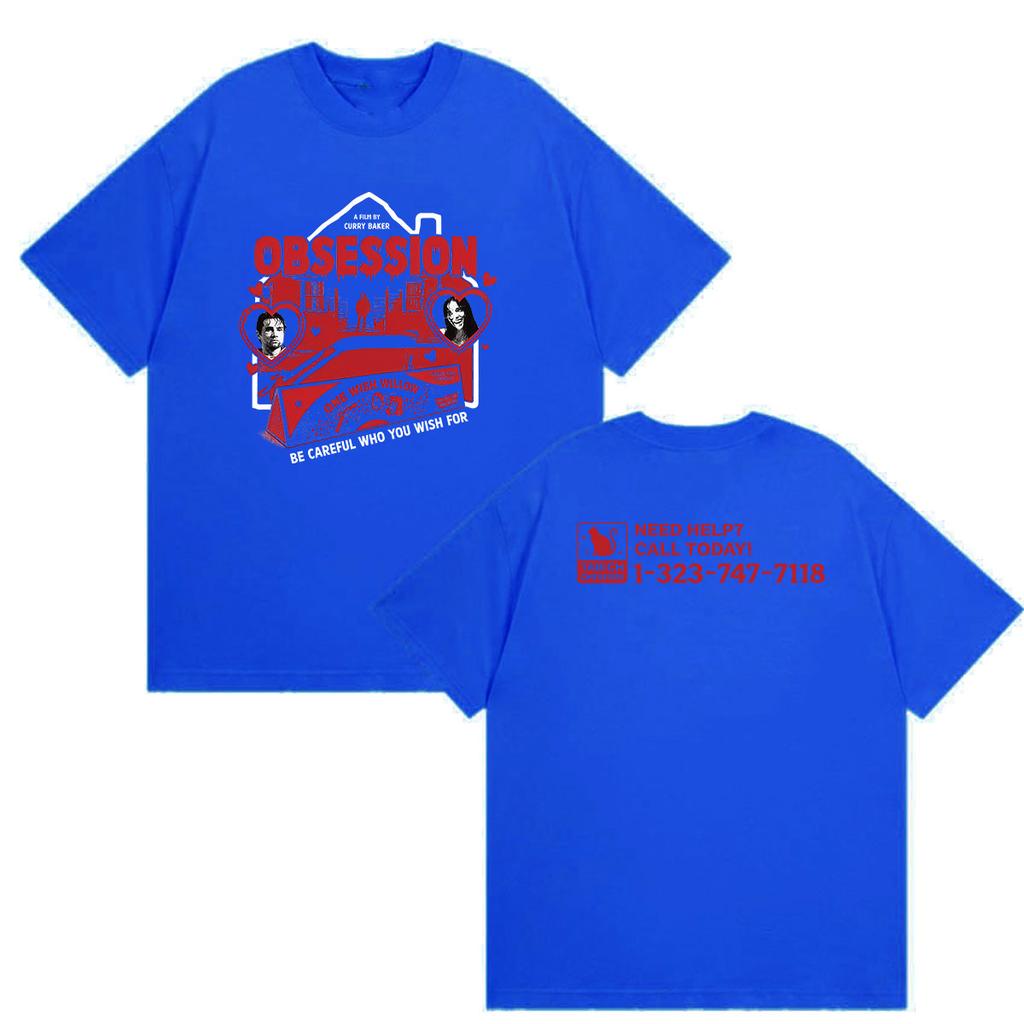 2026 Movie Obsession Be Careful What You Wish for Print T Shirt Men Women Horror Clothing Fashion Retro Oversized Cotton Tshirt