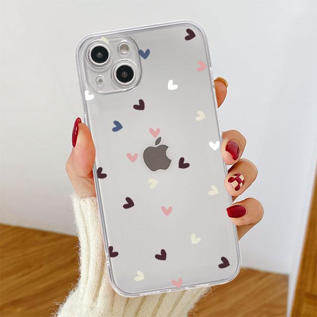 Husă transparentă cu flori pentru Apple iPhone 14 11 13 12 Pro 7 8 Plus XR X XS Max 6 6S 13Pro Husă de telefon din silicon