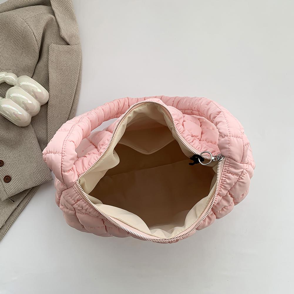 Women Cloud Hobo Bag Large Capacity Quilted Stylish Commuting Bags Solid Color Casual Satchel Bag Puffer Shoulder Bags