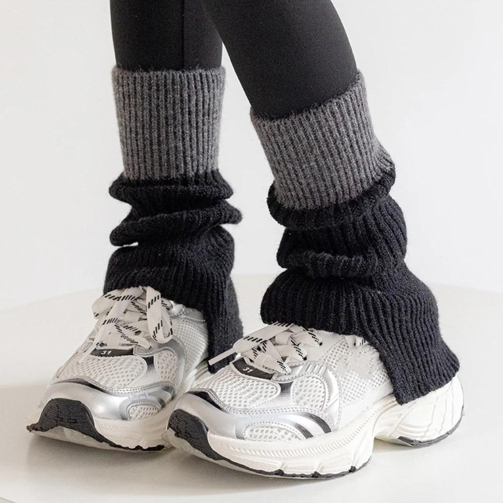 Harajuku Children's Leg Warmers Japanese Style Knitted Foot Cover Fashion Kids Long Socks  Winter