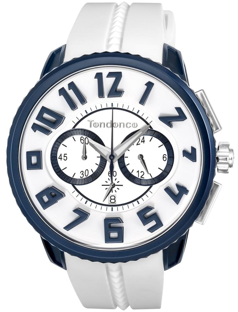 White Mineral 51MM Watch Official Import [Tendence] Wristwatch, Dial, Aluminum, Glass, Quartz, TY146001, Men's,