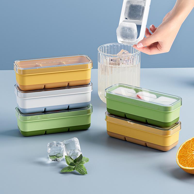 Mini Silicone Ice Cube Tray with Lid - Household Ice Mold for Freezing Ice Cubes