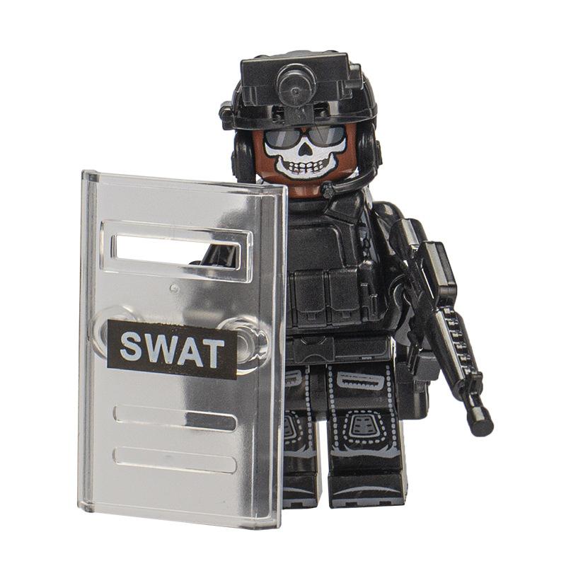 Ninja Warrior Superhero Doll With Weapon Single Building Block Assembly Toy