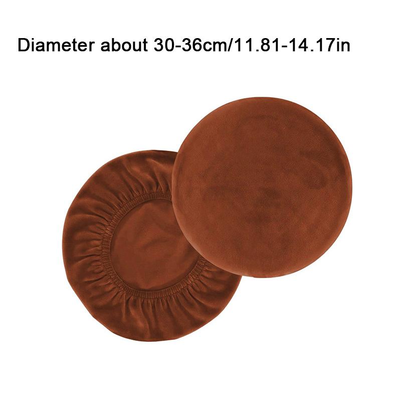 1PC Elastic Machine Washable Stool Cover Office Decor Drawstring Closure Classic Flannel Bedroom Velvet Stretch Living Room Home