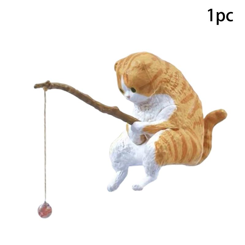 Fischaquarium Angelkatze Hängend Kreative Landschaft Büroornamente Angelspaß Mini Dekorative Mikrolandschaft