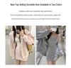 2026 Spring Korean Style Women's Gray Sporty High Waist Skirt - Casual Hip Wrap Sweatshirt Dress