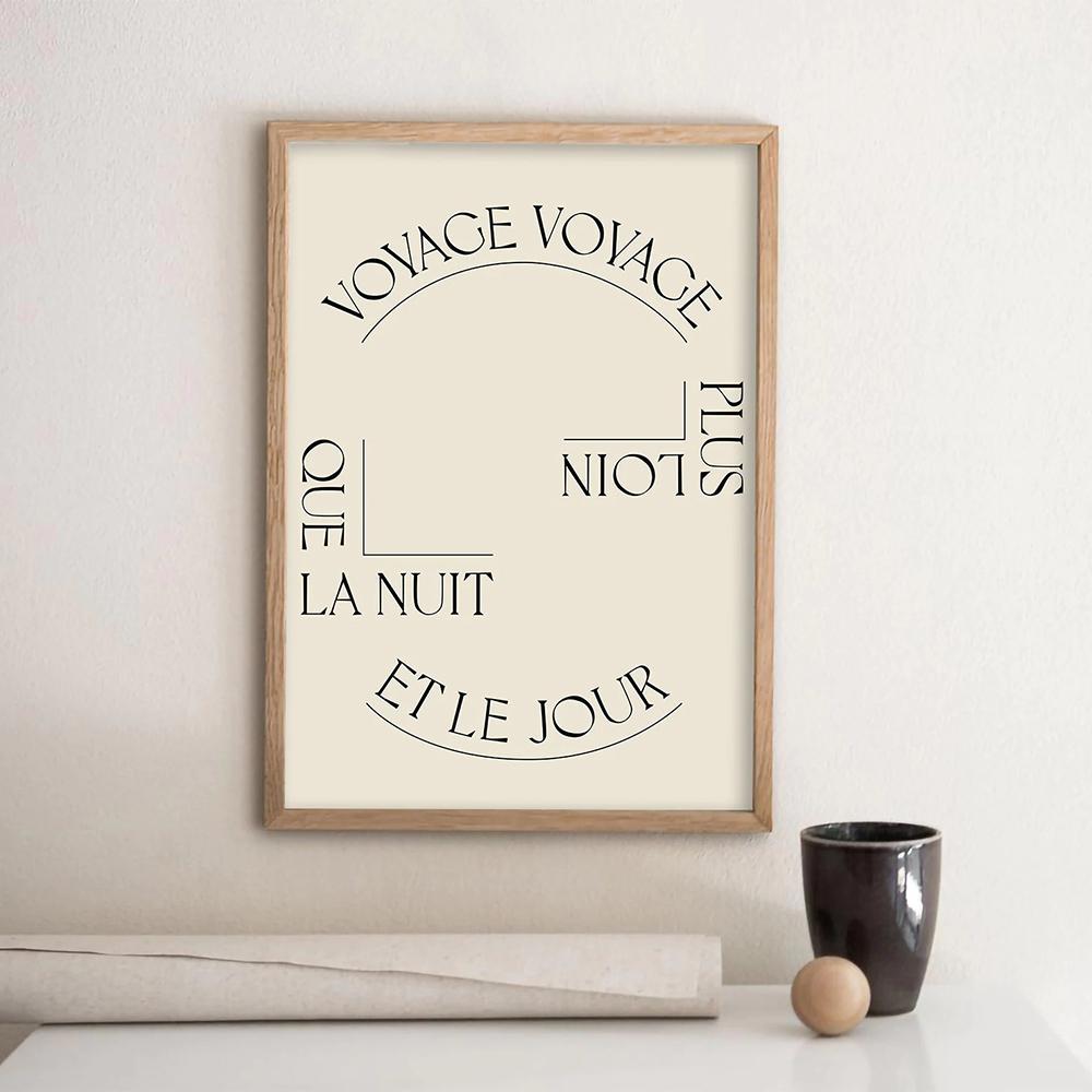 Francuski reklama w stylu vintage wiersz muzyczny koktajl restauracja plakat abstrakcyjny obraz na płótnie kolorowy minimalistyczny obraz ścienny Decortion