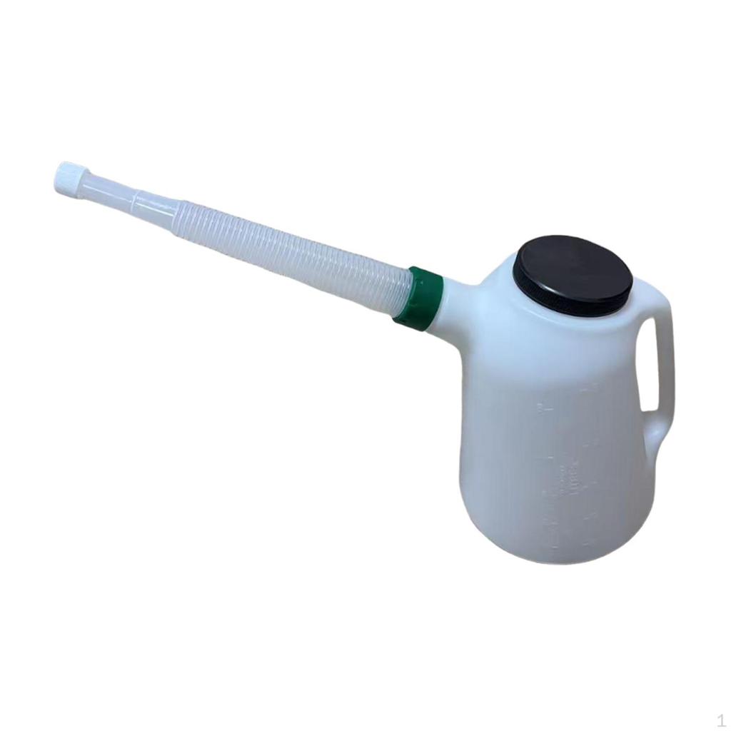 Oil Measuring Container with Pouring Flexible Spout Practical 5L Portable Cap for Automotive