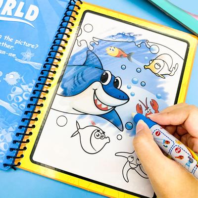 Reusable Magic Water Drawing Coloring Book Kids Sensory Early Education for Children Birthday Gift