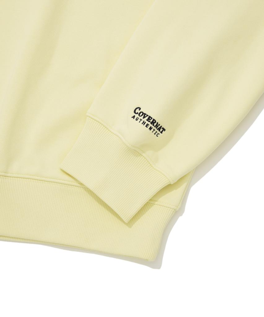 COVERNAT Arch Logo Drop Fit Sweatshirt Light Yellow