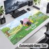 Custom Name Text Mouse Pad Barbapapa Personalized Desk Pad For Work And Gaming