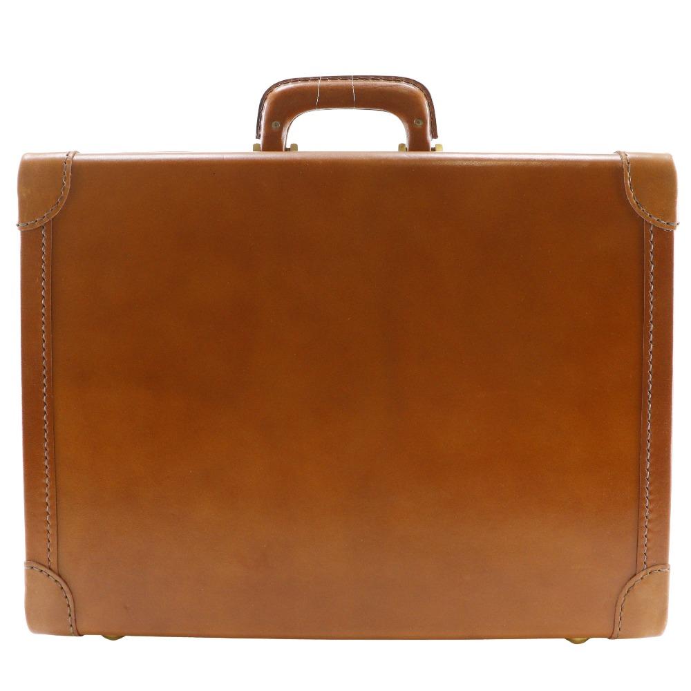

[World hopper] World hopper travel bag trunk Attache Case Suitcase vintage Brown leather unisex Used