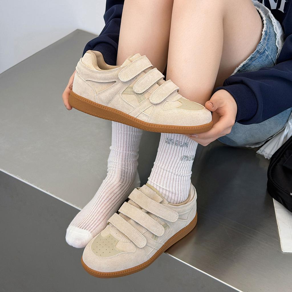 Klettverschluss Deutsche Trainingsschuhe Damen Matt Lässig Board Schuhe Neue Frühjahrs Damenschuhe Innen Absatzsteigernde Sportschuhe