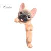 Decorative Wall Plate Sticker 3D French Bulldog Resin Light Switch Cover, Cute Cartoon Dog Socket Creative Ornament Decor, Self-Adhesive Animal