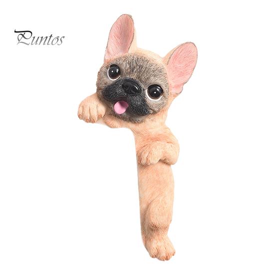 Decorative Wall Plate Sticker 3D French Bulldog Resin Light Switch Cover, Cute Cartoon Dog Socket Creative Ornament Decor, Self-Adhesive Animal
