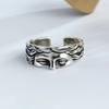 Rings For Men Creative Venus Mask Ring, Retro Thai Silver Relief With Adjustable Opening Ring Confessing Gift