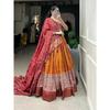 Woman's Perfectly  Collection Tussar Silk Lehenga Choli Patola Print with Foil Work ,Unstiched Blouse,