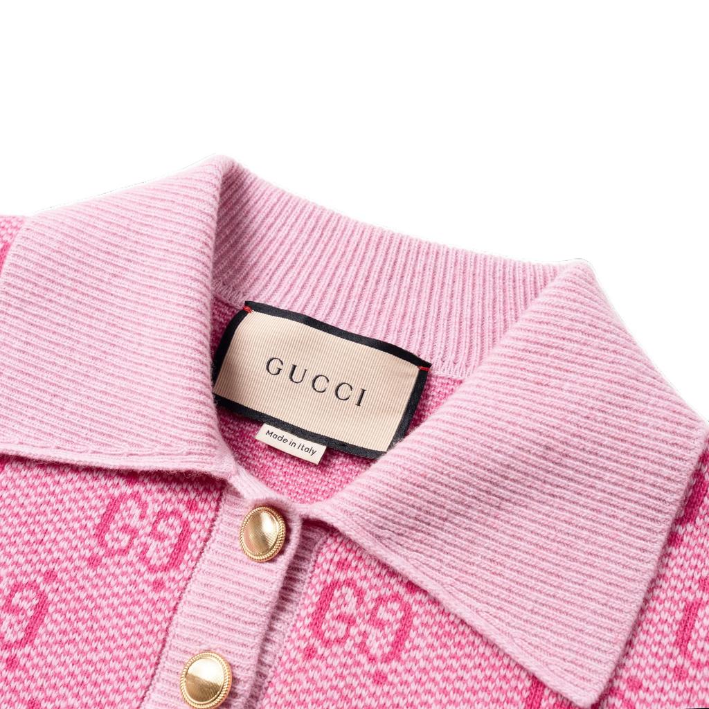 GUCCI Jacquard Polo 'Pink' 773631-XKDK5-5152