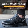 Insulation 6KV Black Leather Work Safety Shoes For Men Anti Smashing Steel Toe Cap Boots Non-slip Indestructible Male Footwear