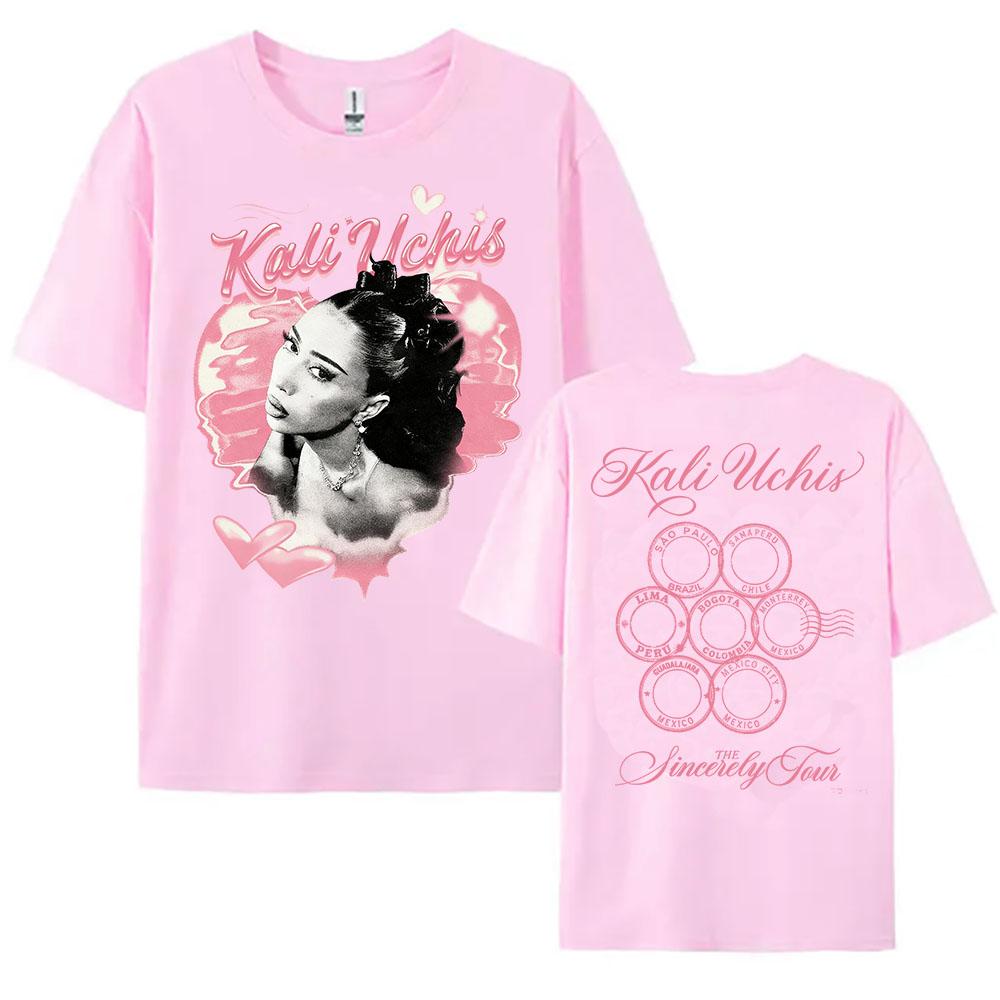 Album Sincerely KALI UCHIS Singer Tshirts Summer Unisex Streetwear Short Sleeve Cotton O-neck T-shirt Fashion Casual Women Tees