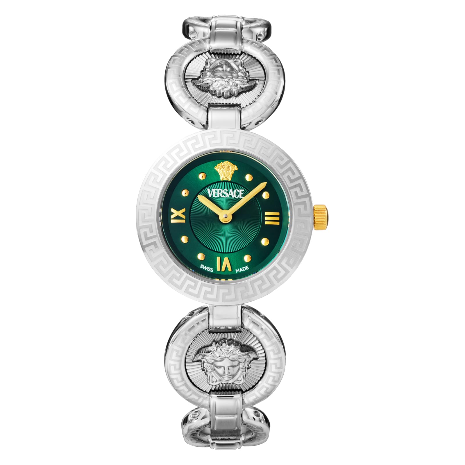 

Casual Watch Greca Jewel VEWCA0224 Silver [Versace] Women s [Used] зелений