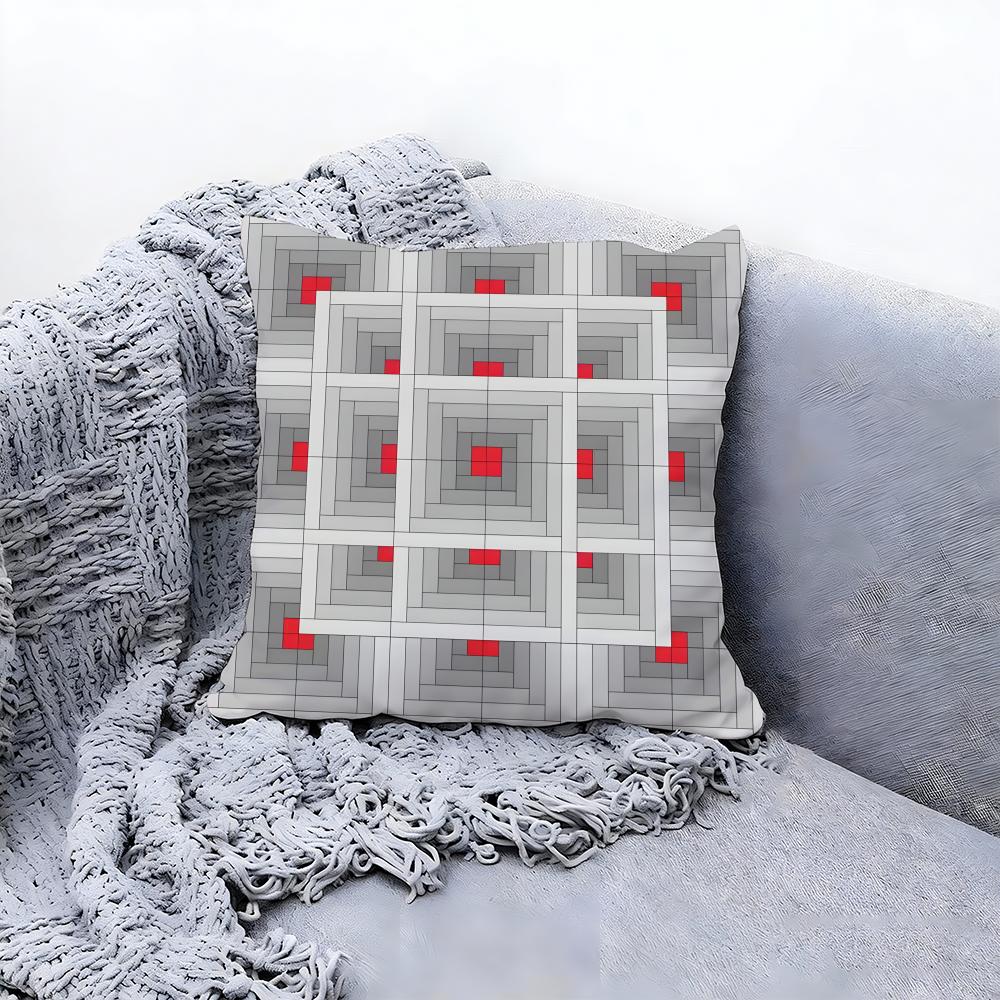 Rustic Log Cabin Pattern Decor Cushion Cover Premium Comfort Reversible Pillow Cove in One Design for Any Room Car Interior