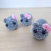 Lovely Squeaky Hamster Keychain with Violin Sound Sturdy Handknittes Plush Toy Charm for Bag and Car Decoration