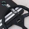 SIBEIKE Montecarlo Style Leather Steering Wheel 14inch JDM Modified Car Sports Racing Steering Wheel