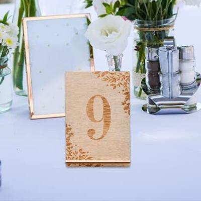 10pcs Reusable Wooden Table Numbers 1-10 Numbers Seating Sign Cards  Reception Decor
