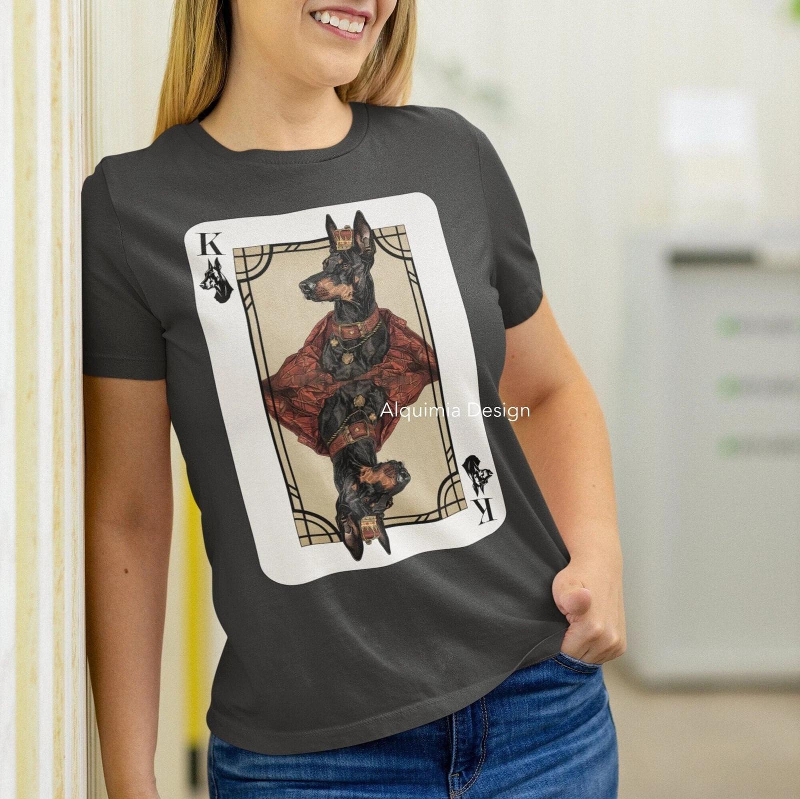 King of Doberman Poker Card Dog Shirt XL