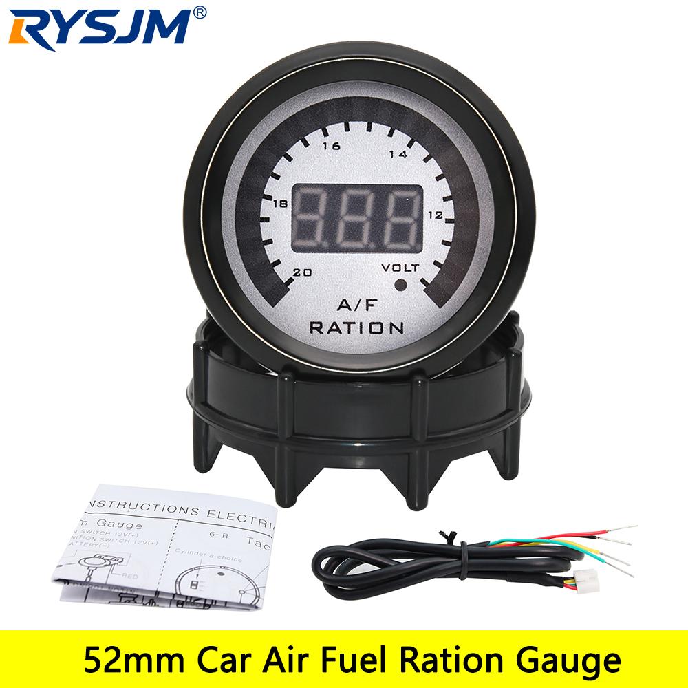 52MM Digital LED Boost EXT Exhaust Temp Gauge Voltmeter Voltage Air Fuel Ratio Gauge Oil Pressure Oil Temp Meter Car Gauge