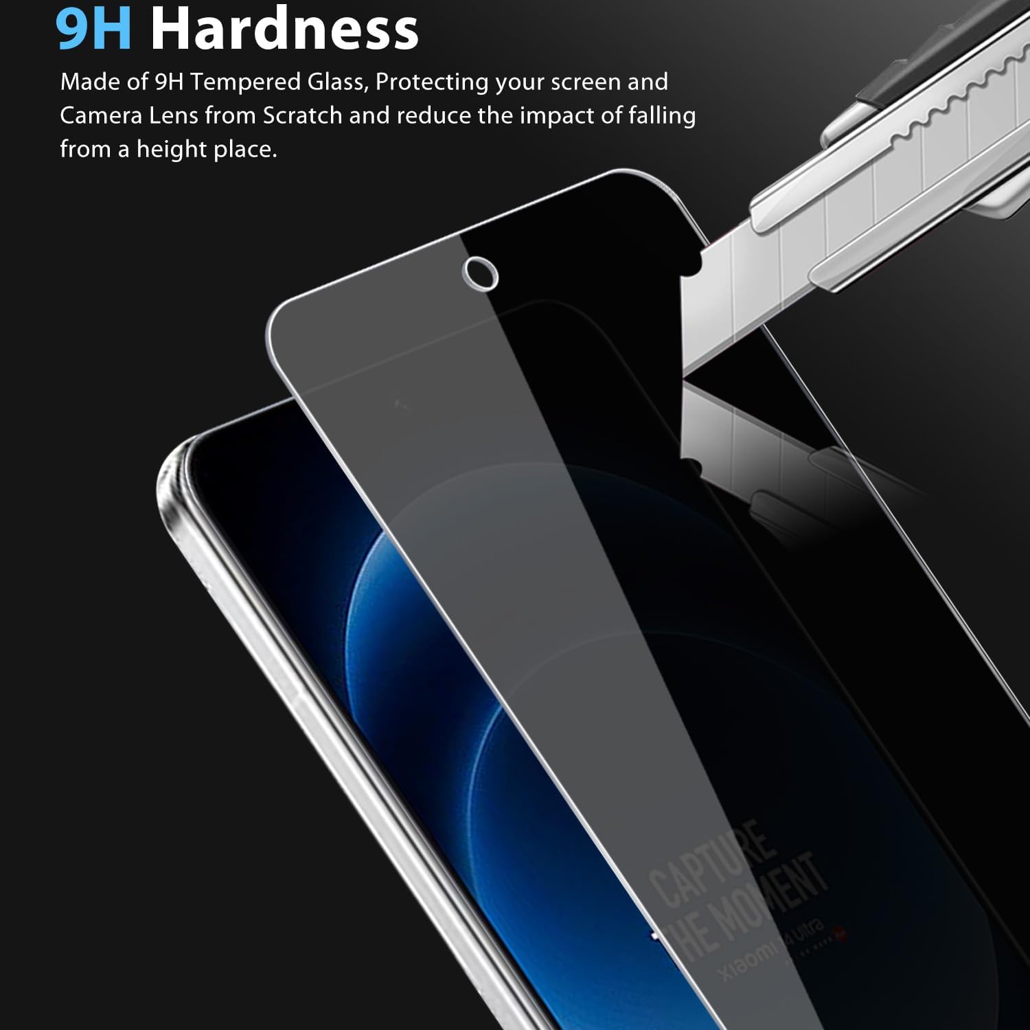 

[2+2 Pack for Xiaomi 14 Ultra Privacy Tempered Glass Screen Protector and Camera Lens Protector, Anti-Spy 9H Hardness Case Friendly Film Privacy