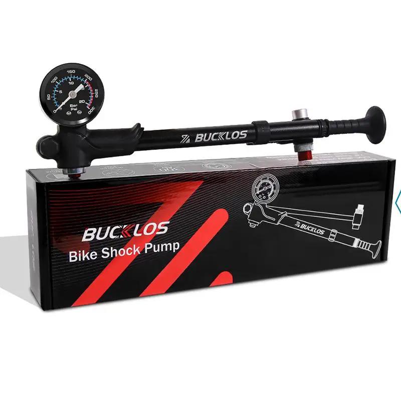 BUCKLOS Bicycle Pump 300PSI High Pressure Bike Front Fork Pump Portable Schrader Valve Inflator Multifunctional Bike Accessories Bicycle Pump