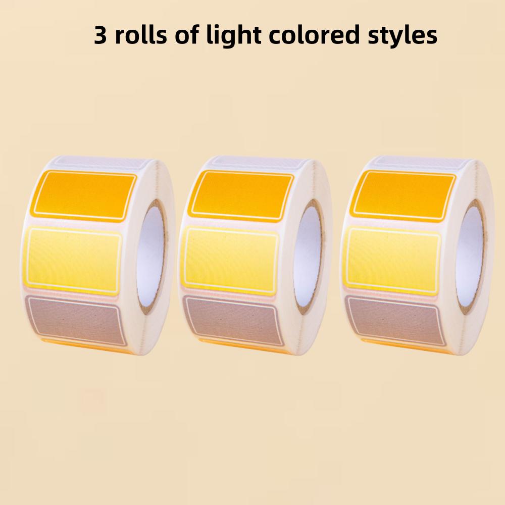 Colored Labels Stickers 500PCS Moving Box Labels Removable Rectangle Moving Labels Stickers Adhesive Solid Colors Tags