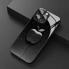 Black Mist Water Droplets For Apple Pattern Glass Phone Case For iPhone 11 12 13 14 15 16 17 Pro Max 17Air 7 Plus XR XS X Cover