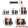 Flat Printing Curtains Without Rod Haunted Hollow Yarn Gifts Ldeal Bedroom Curtain Set Of 2 Modern Made Polyester Washable Master Ready