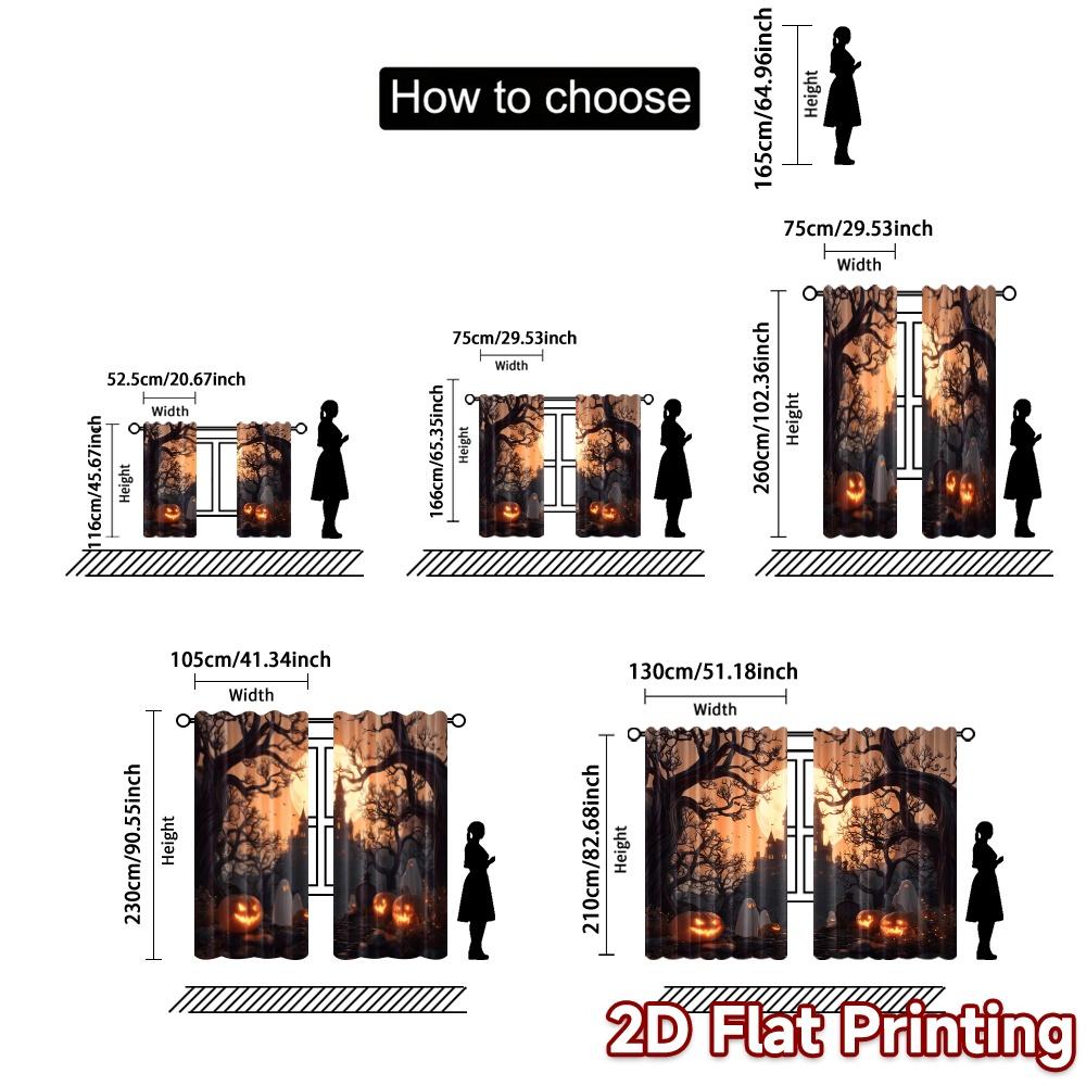Flat Printing Curtains Without Rod Haunted Hollow Yarn Gifts Ldeal Bedroom Curtain Set Of 2 Modern Made Polyester Washable Master Ready