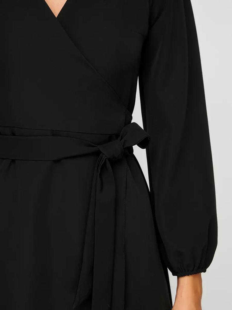 Women's 2024 Autumn/Winter V-Neck Long-Sleeve Cardigan Dress